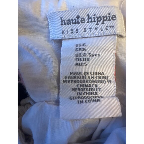 Haute Hippie Bohemian Kids Dress Size 6 Crochet Bodice Cottage Summer - Picture 3 of 6